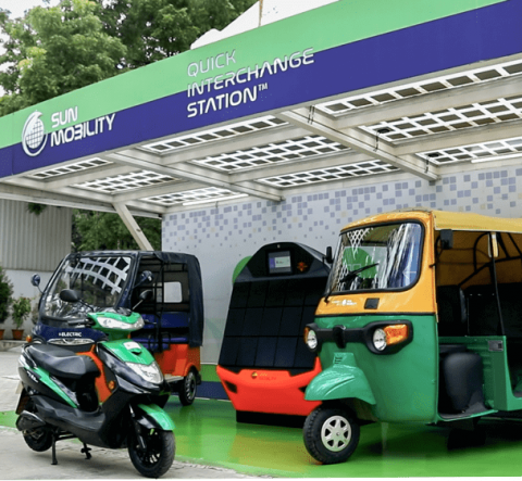 A battery swapping station