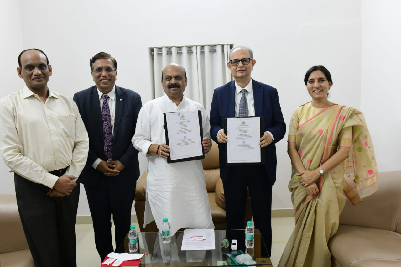 Subir Chakraborty, MD & CEO of Exide Industries after a meeting with Karnataka Chief Minister Basavaraj Bommai