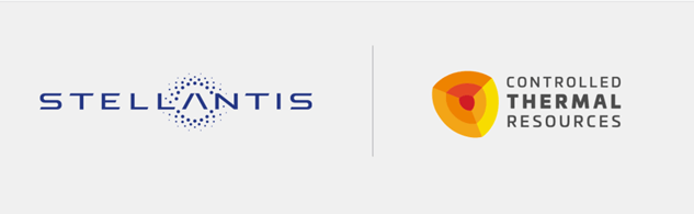 Logos of Stellantis and Controlled Thermal Resources Ltd 