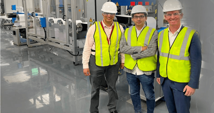 iM3NY team at the Lithium-ion cell manufacturing plant in NY.