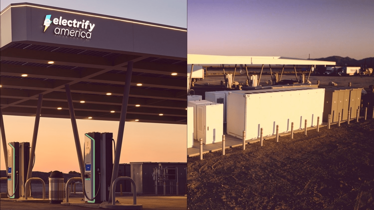 Electrify America BESS at EV charging station