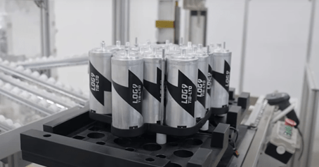 An image of Log9 Materials' lithium-ion cells