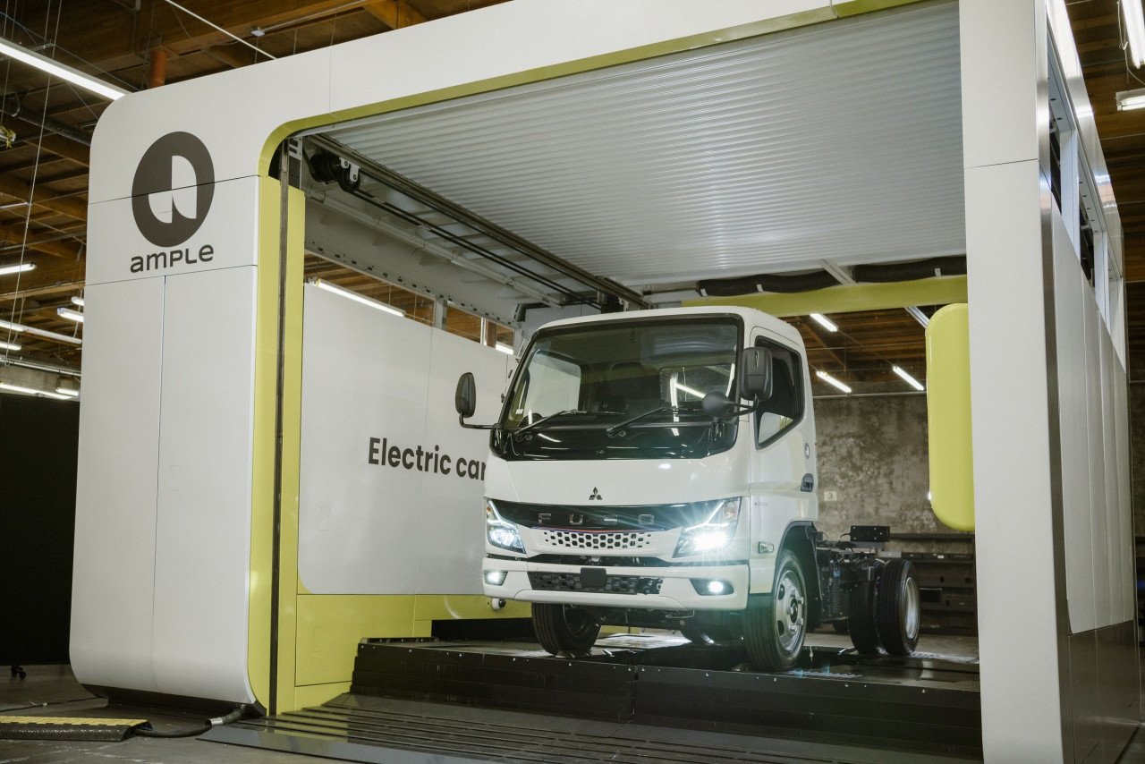Mitsubishi Fuso, Ample embark on battery swapping pilot for e-trucks in Japan