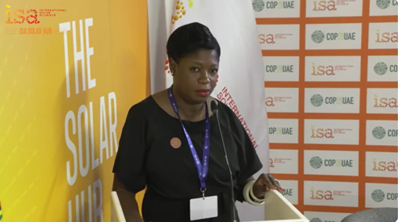 Mukabanji-Mutanuka of ENGIE Energy Access speaKing at COP28