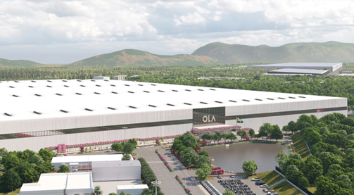An artistic rendition of Ola Giga Factory. 