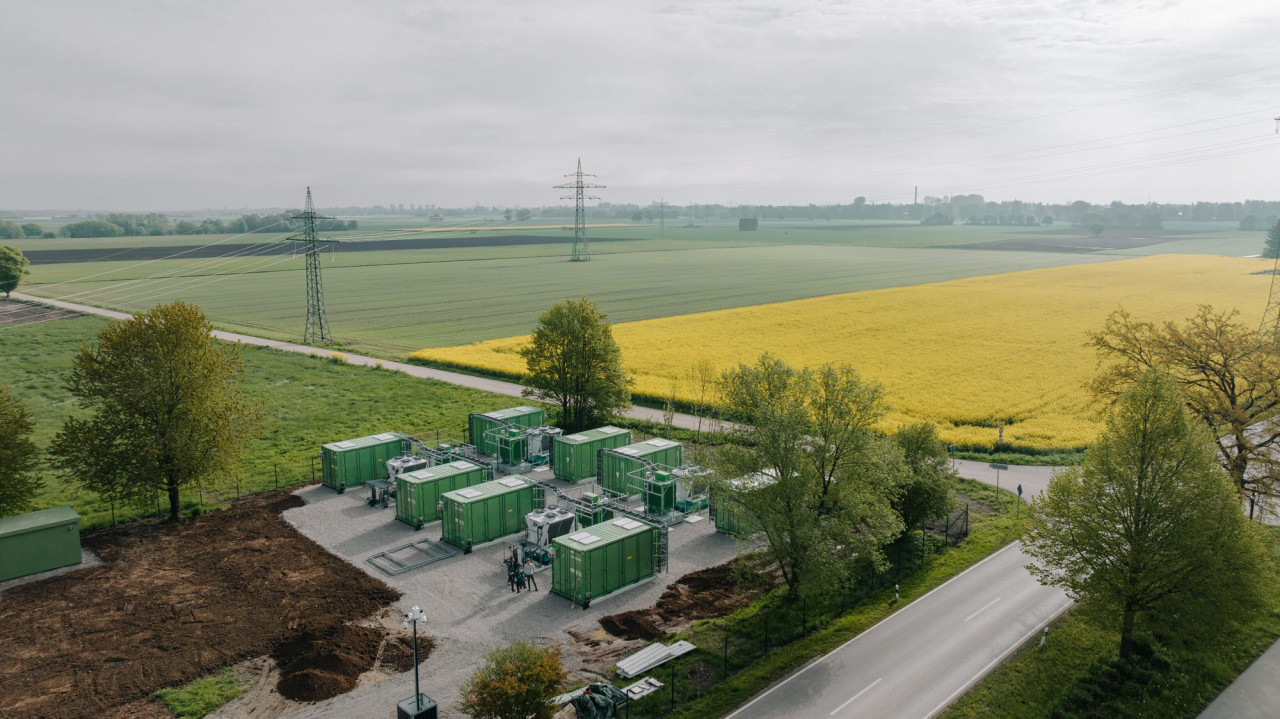 A view of Kyon Energy's battery energy storage system (BESS).